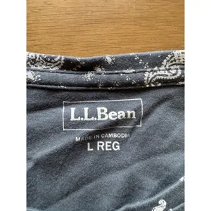 LL Bean Women Size Large Regular‎ Short Sleeve Round Neck Cotton T Shirt Preppy thumbnail 3
