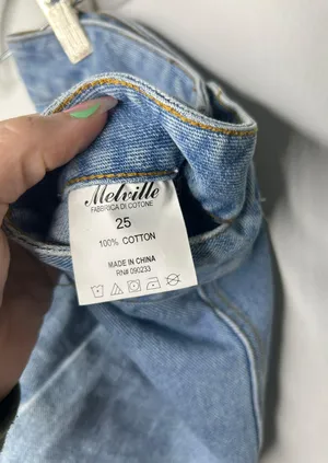 Jean Denim Mini Skirt Bruce Button Front Size 25 thumbnail 3