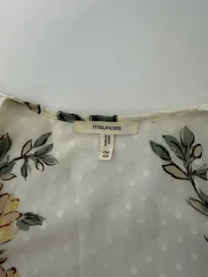 Maurices White Floral Swiss Clip Dot Kimono Multi Pastel Open Front thumbnail 9
