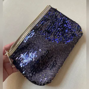 Lancome Sequins Makeup Bag Blue thumbnail 10
