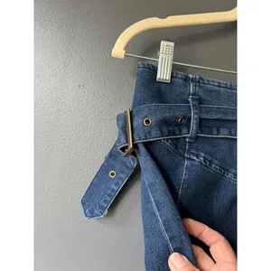 NWT’s Free People Faded Indigo Denim Skirt with Belt Size 6 thumbnail 7