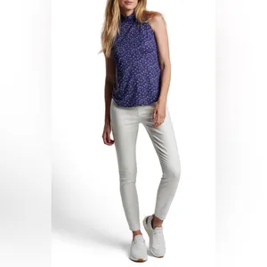 NWT Peter Millar Scottie Tossed Paisley Print Sleeveless Mock Neck Shell sz XS thumbnail 6