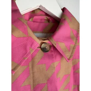 Isaac Mizrahi 20th Anniversary Pink Tan Houndstooth Coat XS Target Mod Preppy thumbnail 6