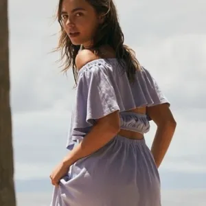 Free People Lynne Midi Dress in Lavender Luster Periwinkle Small NWT Beach Boho thumbnail 7