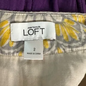 LOFT linen sleeveless sunflower sundress thumbnail 5