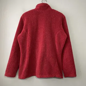 Cabelas Berber Fleece Womens Size Large Red Zip Jacket Gorpcore Country Sherpa thumbnail 4