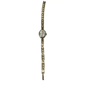 Benrus 17 Jewels Vintage Gold Tone Women’s Watch Textured Band thumbnail 3