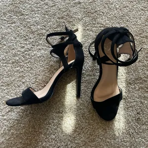 Windsor Black Suede Stiletto Heels thumbnail 2