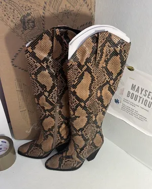 Free People Collection Leni Tall #Western Boot casual #outdoorsy #comfy #winter fall #edgy thumbnail 1