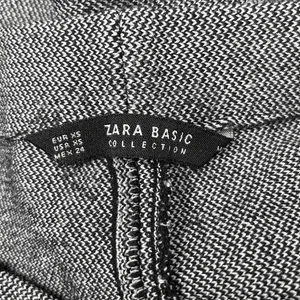 Zara Basic Black Tweed Striped High Waisted Pleated A Line Mini Skirt Size XS thumbnail 6