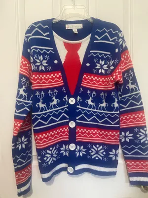 Men’s Christmas Sweater Blue thumbnail 1