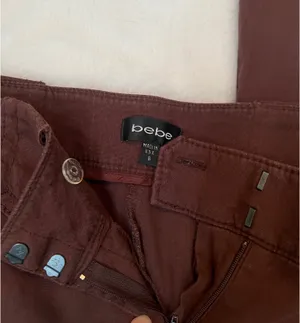 Bebe Brown Linen Pants size 8 thumbnail 2