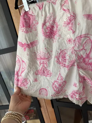 Katie Kime toile wicked print pajamas shorts elastic lace movie wizars of oz thumbnail 4