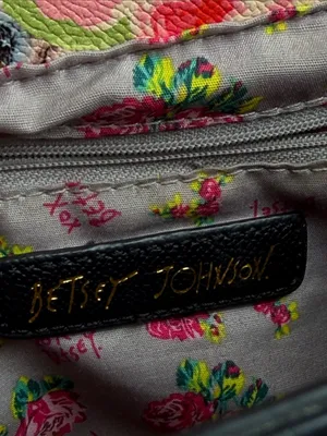 Betsey Johnson XO Chloe Floral Faux Snake Satchel Bag thumbnail 10