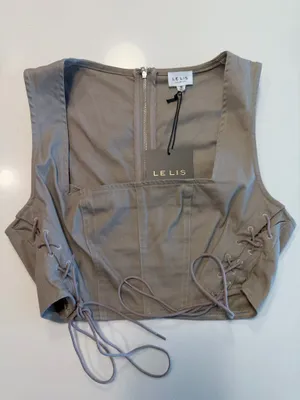 Le Lis Taupe crop top thumbnail 1
