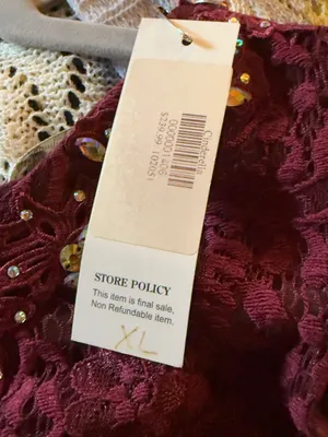 Beaded Lace Bodice Maxi Dress - Burgundy thumbnail 9