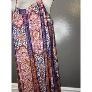 Lucky Brand Dress Womens Medium Multicolor Geometric Trapeze Midi Sundress thumbnail 5