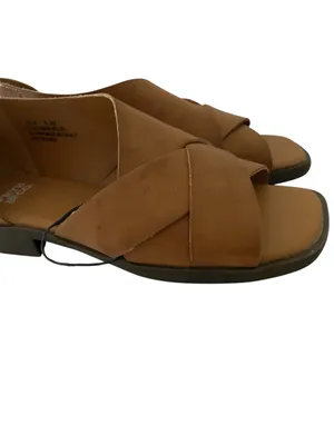 New FRYE AND CO. Tulia Cognac Vegan Leather Criss Cross Open Instep Sandals 6.5 thumbnail 6