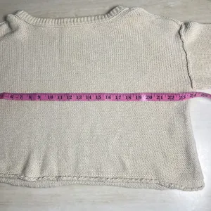 We The Free Free People Womens Oversized Knit Sweater Cream Beige Medium OB10036 thumbnail 8