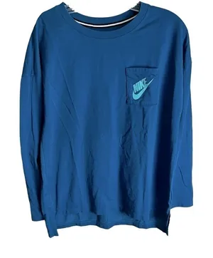 Nike Teal Blue‎ Hi Low Long Sleeve T-shirt thumbnail 1
