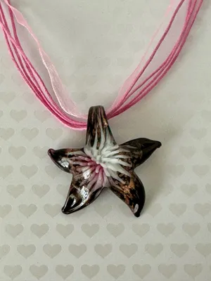 Starfish Murano Necklace Pink thumbnail 2