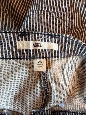 Vans black & white striped high waisted denim shorts thumbnail 6