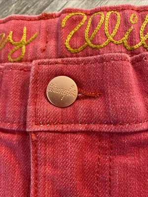 NWT Wrangler x Lainey Wilson Bootcut Flare Western Cowgirl Jeans Red W27 x L31 thumbnail 6