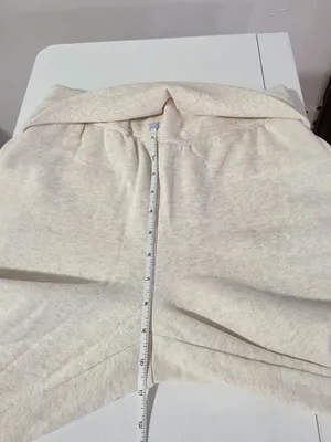 VS PINK Campus Fleece Foldover Flare Sweatpants - Natural Heather - Size S/R thumbnail 7