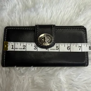 y2k COACH Vintage Soho Black Turn Lock Wallet thumbnail 9