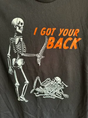 I Got Your Back Skeleton T Shirt Black Size M thumbnail 2