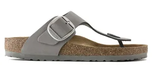 BIRKENSTOCK WOMEN'S GIZEH BIG BUCKLE DOVE GRAY Size 39 NEW thumbnail 1