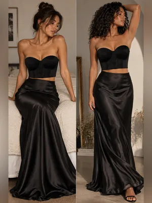 Parfait Elissa Full Busted Black Strapless Lace Detail Bustier Longline Bra thumbnail 2