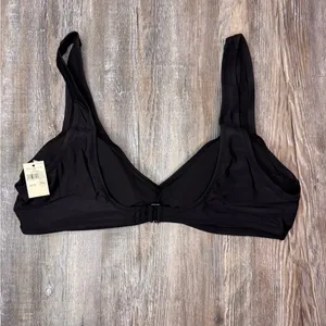 Aerie Womens Black Bikini Swim Top Scoop Neck Basic Neutral Plus Size XL thumbnail 2