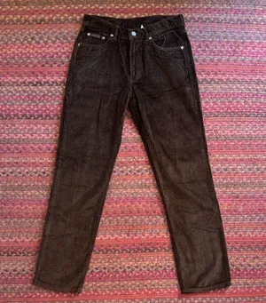 Vtg Calvin Klein Jeans Chocolate Brown Corduroy Pants thumbnail 1