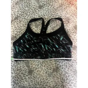 Abstract Print Racerback Sports Bra Size Large Activewear Fit Girl Yoga Running thumbnail 5