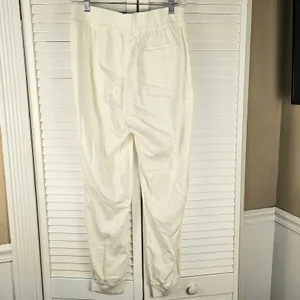 Faherty‎ Womens White Arlie Day Linen Blend Pants Medium thumbnail 2