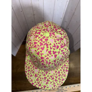 Disney Parks Mickey Ear Green‎ Cap Pink Hearts Graphic All Over Edge Collection thumbnail 5
