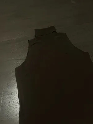 Dark brown sleeveless turtleneck thumbnail 2