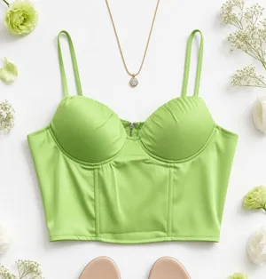 Bustier Top Green Size L thumbnail 1