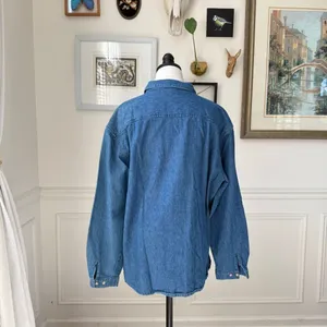Vintage Northern Tradition Snowman Denim Chambray Button Up Shirt XL thumbnail 6