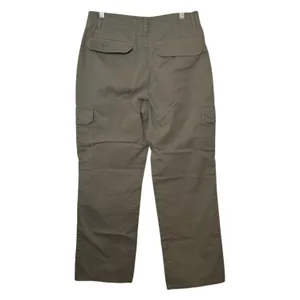 Zara Olive Green Cargo Pants Utility‎ Workwear Straight Leg Cotton Pockets Sz 8 thumbnail 5