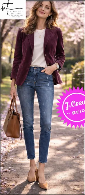 J.Crew Reid Skinny Jeans Size 30 (10) Medium Wash Distressed Stretch Denim thumbnail 1