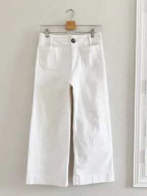 Anthropologie Maeve Colette White Wide-Leg High-Rise Jeans Size 27 Petite thumbnail 2
