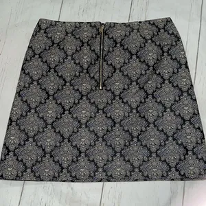 Loft blue patterned skirt thumbnail 3