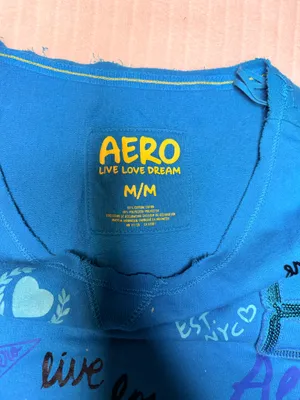 Vintage Y2K Aeropostale Aero Blue Graphic Crop Top Size M thumbnail 6