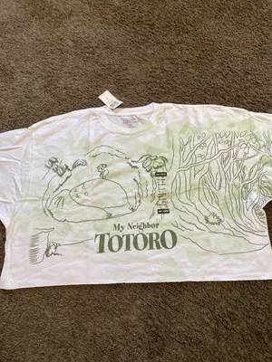 Hot Topic My Neighbor Totoro White Crop Top Size XXL thumbnail 2