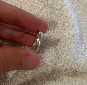 Vintage ring band sterling silver 925 size 8 thumbnail 2