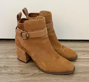 Vionic Tenley Block Heel Bootie Tan Size 7 thumbnail 3