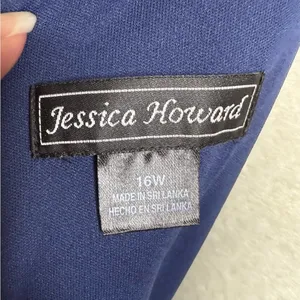NEW Jessica Howard Navy Blue Formal Dress with Chiffon Overlay Women’s Size 16W thumbnail 9