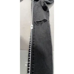 Madewell 9 Inch High Rise Skinny Jean 26 Faded Black Ripped Knee Raw Hem thumbnail 10